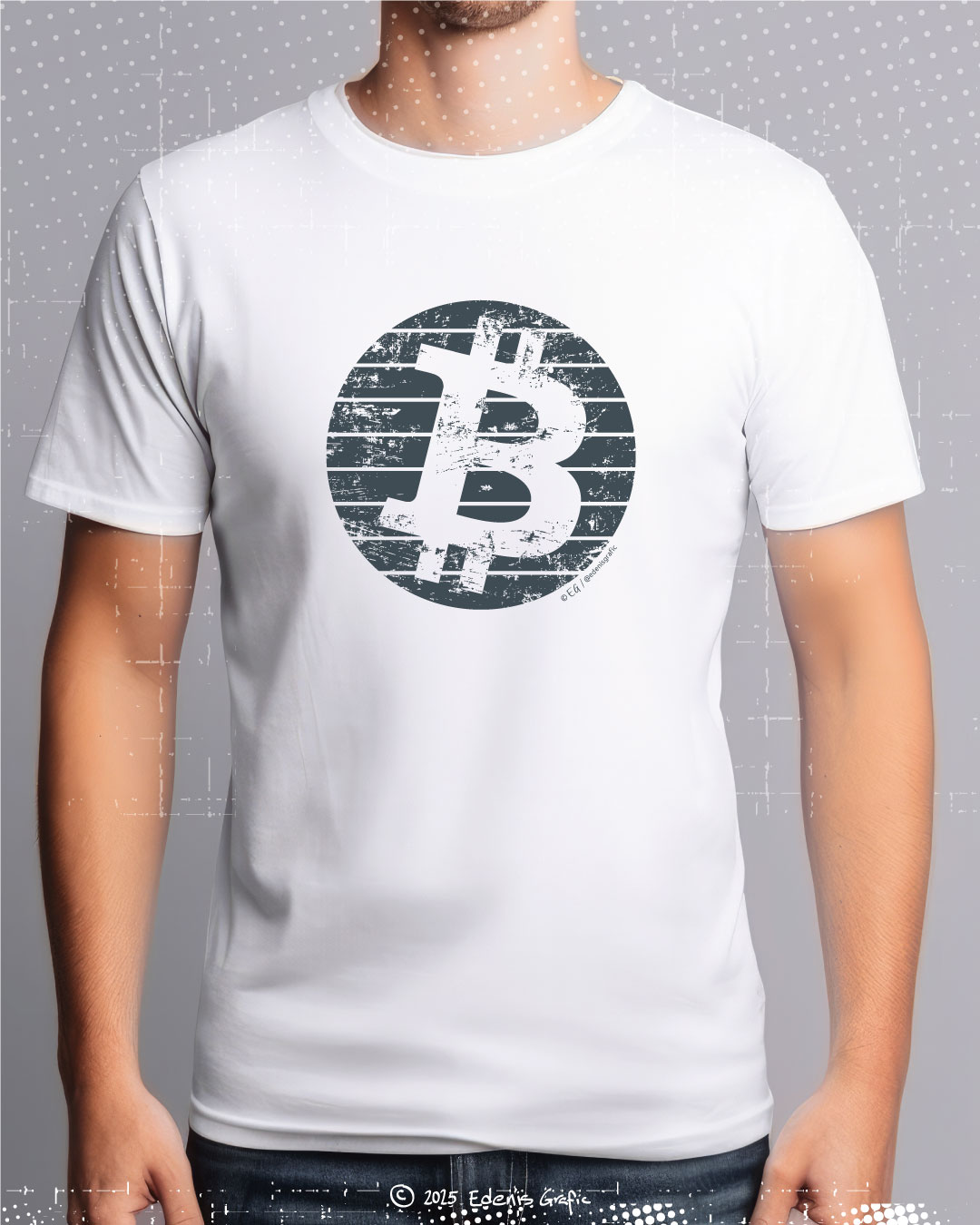 Pulóver blanco Bitcoin-logo