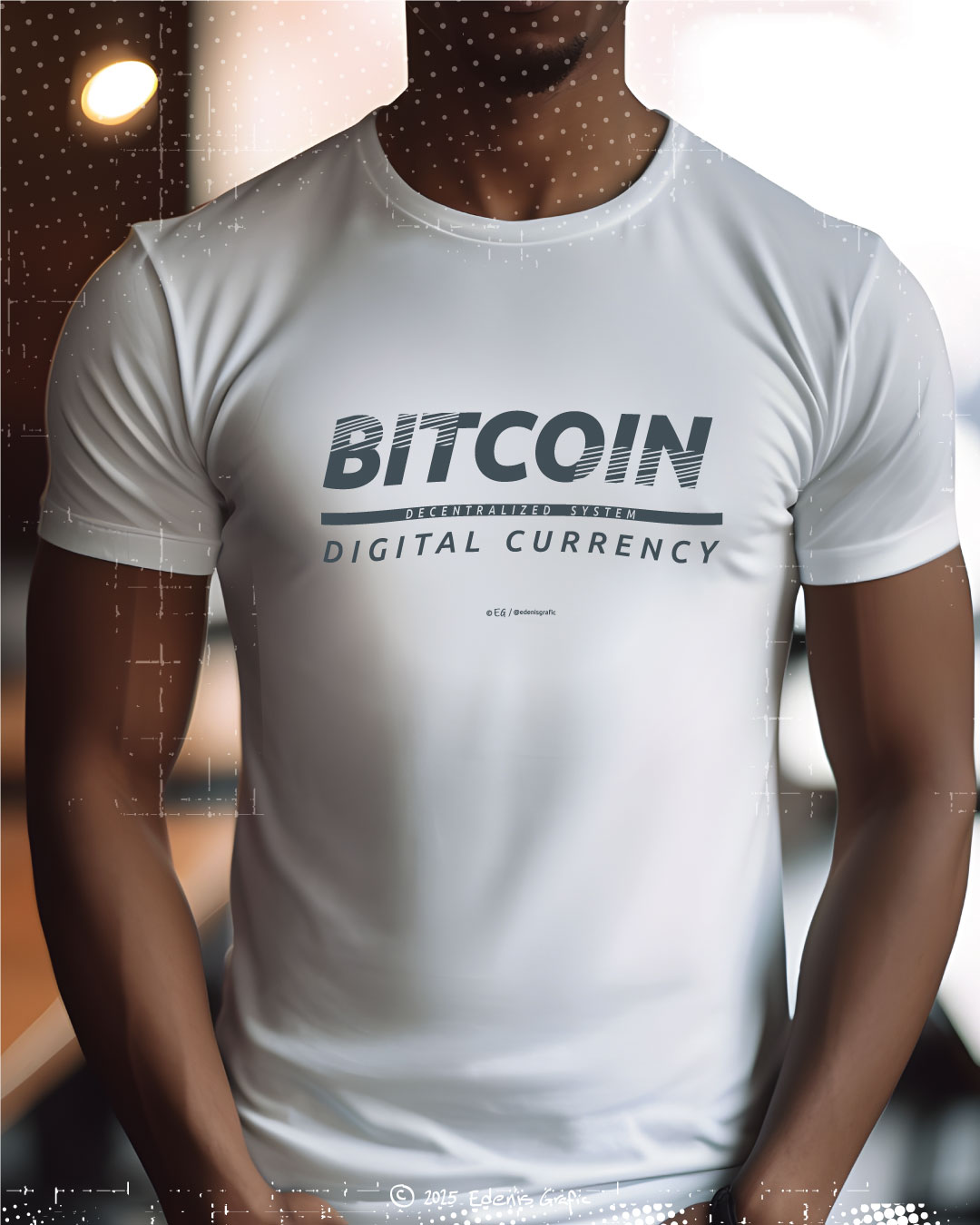 Pulóver blanco Bitcoin-currency